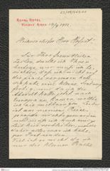 Nachlass Franz Steindachner, Brief von Schnel an Franz Steindachner (19.04.1912), Inv.Nr. 464.01, Seite 1